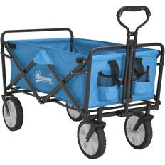 Utility Wagons OutSunny Garden Trolley Foldable with Carry Bag