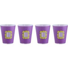Purple Glasses Paladone Friends Set of 4 Frame Drinking Glass 4pcs