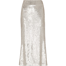Whistles Sequin Midi Skirt - Silver