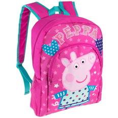 Pink School Bags Peppa Pig Girls Hearts and Stars Backpack