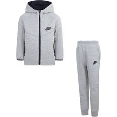 Nike Fleece Garments Children's Clothing Nike Kid's Sportswear Tech Fleece Full-Zip Hoodie Set 2pcs -Dark Grey Heather (86L050-042)