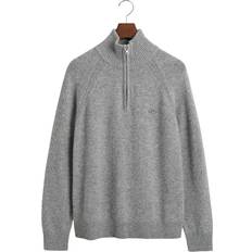 Gant Women Clothing Gant Men Bicolored Half-Zip Sweater Grey