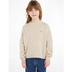 Beige Knitted Sweaters Tommy Hilfiger Kids' Essential Wool Jumper, Merino Melange