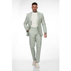 Linen Suits Lukus Two Piece Linen Suit Light Green 52R