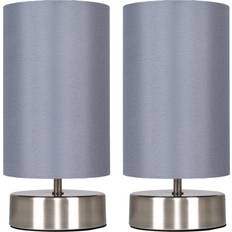 Grey Table Lamps ValueLights Pair of Modern Touch Table Lamp