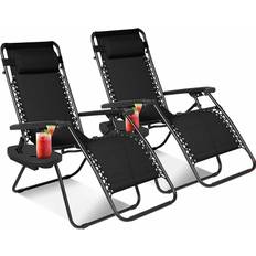 Zero Gravity Chairs Sun Chairs Garden & Outdoor Furniture 2 PK Gravity Chair