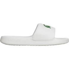 Lacoste Women Shoes Lacoste Women's Croco 1.0 Synthetic Slides White & Green