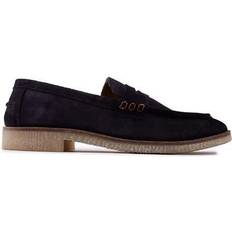 Silver Loafers Morgan Suede Penny Loafer Navy