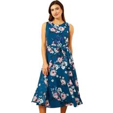 Florals - Turquoise Dresses Yumi Floral Skater Dress, Teal/Multi