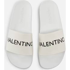 Valentino Slides Valentino Xenia Logo Rubber Slides White