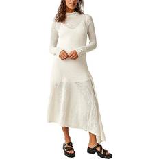 Solid Colours - V-Neck Dresses Free People Angel Wings Maxi Dress Ivory, Ivory