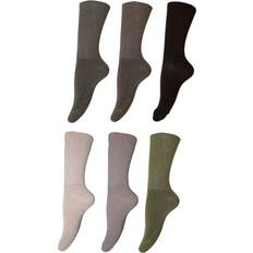 Universal Textiles Mens Bamboo Non-Binding Extra Wide Socks 6 Pairs Brown