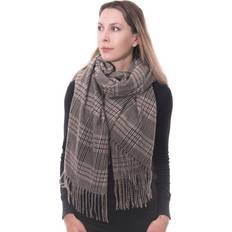 Brown - Women Scarfs Mens Check Scarf Sand Red Supersoft Sand Brown