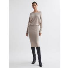 Cashmere - Long Dresses Reiss Leila Knitted Long Sleeve Midi