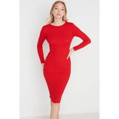 Midi Dresses - Red Trendyol Collection Collection Kleid Rot Bodycon für Damen