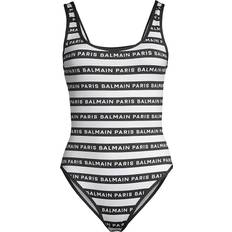 Balmain Swimsuits Balmain Black & White Striped Swimsuit WHITE/BLACK FR