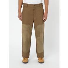 Brown - Cargo Trousers - Men Dickies Men's Lucas Waxed Canvas Double Knee Pants Acorn WPR55