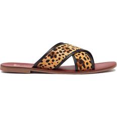 Joules Womens Maywell Slip On Leather Slider Sandals Brown UK Shoe