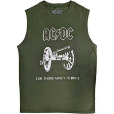 Cotton - Unisex Tank Tops AC/DC About To Rock Cotton Tank Top Green