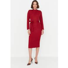 Midi Dresses - Red Trendyol Collection Collection Kleid Bordeaux Bodycon für Damen