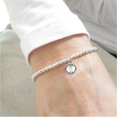 Transparent Bracelets April-Clear Crystal Birthstone Beaded Bracelet