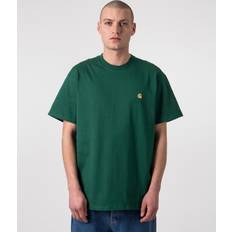 Gold Tops Carhartt WIP Chase Cotton T-Shirt Green