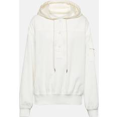 Moncler Women - XL Jackets Moncler Nylon Blend Hoodie White