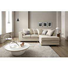 3 Seater - White Sofas Abakus Direct Chicago Cream Sofa 212cm 3 Seater