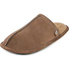TPR Slippers Totes Real Suede Mule Slipper Tan