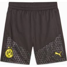Bundesliga Trousers & Shorts Puma Borussia Dortmund Football Training Shorts, Black/Cyber Yellow