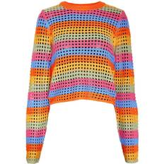 Orange - Women Jumpers Noisy May Multi-coloured Knitted Pullover