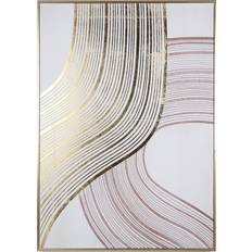 Gold Framed Art Metallic Waves Framed Art
