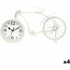 Gift Decor Bicycle White Metal Table Clock