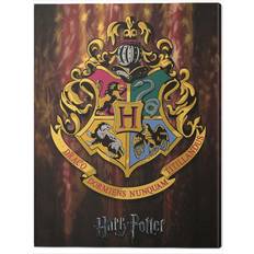Cotton Posters Harry Potter Hogwarts Crest canvas tryck, bomull Poster