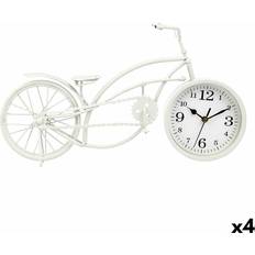 Gift Decor Bicycle White Metal Table Clock