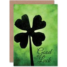 St. Patrick's Day Cards & Invitations ARTERY8 Wee Blue Coo Good Luck Shamrock Silhouette Greeting Card