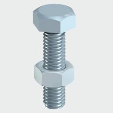 The Home Fusion Company Head Bolts With Nuts M10 X Bzp Steel X 2