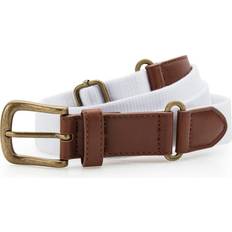 Men - White Belts ASQUITH & FOX Leather And Canvas Belt White One