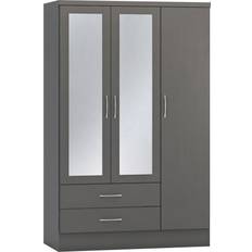 Furniture SECONIQUE Nevada 3D Effect Grey Wardrobe 116x183cm