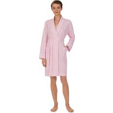 Ralph Lauren Sleepwear Ralph Lauren Cotton Tie-Waist Bathrobe Pink Striped