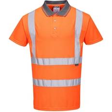 XL Polo Shirts Portwest Hi-Vis Short Sleeved Polo RIS Orange
