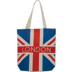 Cotton Fabric Tote Bags Puckator Handy Cotton Zip Up Shopping Bag London Union Jack Flag