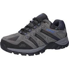 EVA Trainers Hi-Tec Mens Torca Low Waterproof Walking Shoes Charcoal/Blue Charcoal Blue