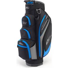Powakaddy Black Golf Bags Powakaddy Black/Gun Metal/Blue 2023 Premium Edition 14-Way 12 Pockets Cart Bag