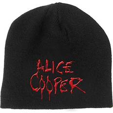 Women Beanies on sale Alice Cooper Unisex Beanie Hat: Dripping Logo Clothing