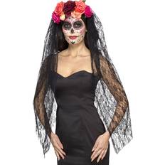 Orange Accessories Horror-Shop Day of the Dead Haarreif mit Rosen für Halloween & Tag der Toten