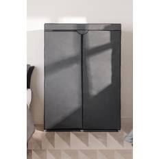 Polyester Clothing Storage OHS Double Storage Organiser Charcoal Grey Wardrobe 108x154cm