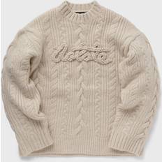 ROTATE Birger Christensen Cable Knit Logo Sweater white female Pullovers now available at BSTN in