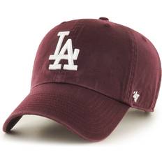 Red - Women Caps 47 Brand Adjustable Cap CLEAN UP LA Dodgers maroon