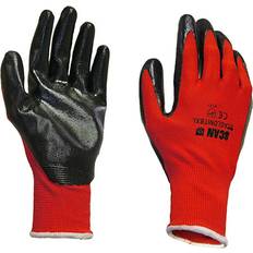 Scan Work Gloves Scan Palm Dipped Nitrile Gloves Red